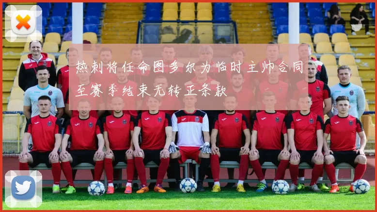 热刺将任命图多尔为临时主帅合同至赛季结束无转正条款